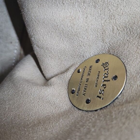 Pratesi Firenze Italian Leather Grass Green shoulder Cross Body‎ Small bag, EUC - Picture 9 of 11